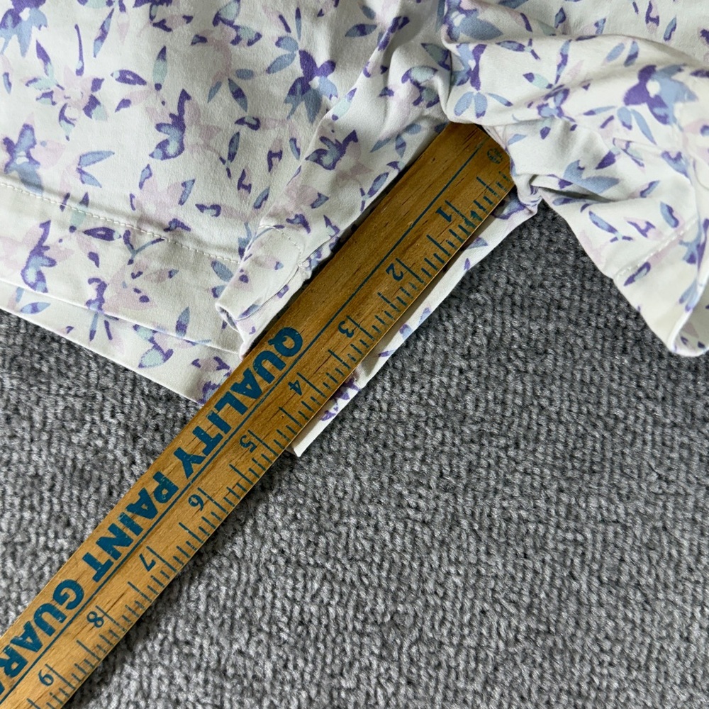 Jachs Girlfriend Floral Print Shorts Chino White Purple Womens S - Picture 3 of 8